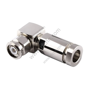 TNC Connector Plug Clamp Right Angle For 3/8" Flexible Cable