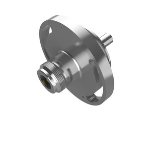 N Connector Jack Round Flange Straight For Microstrip