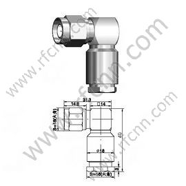 TNC Connector Male Clamp Right Angle For RG213 Cable