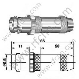 BNC Connector Female Crimp Straight For RG142 Cables